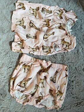 H&M Pink Cheetah-Print Shorts